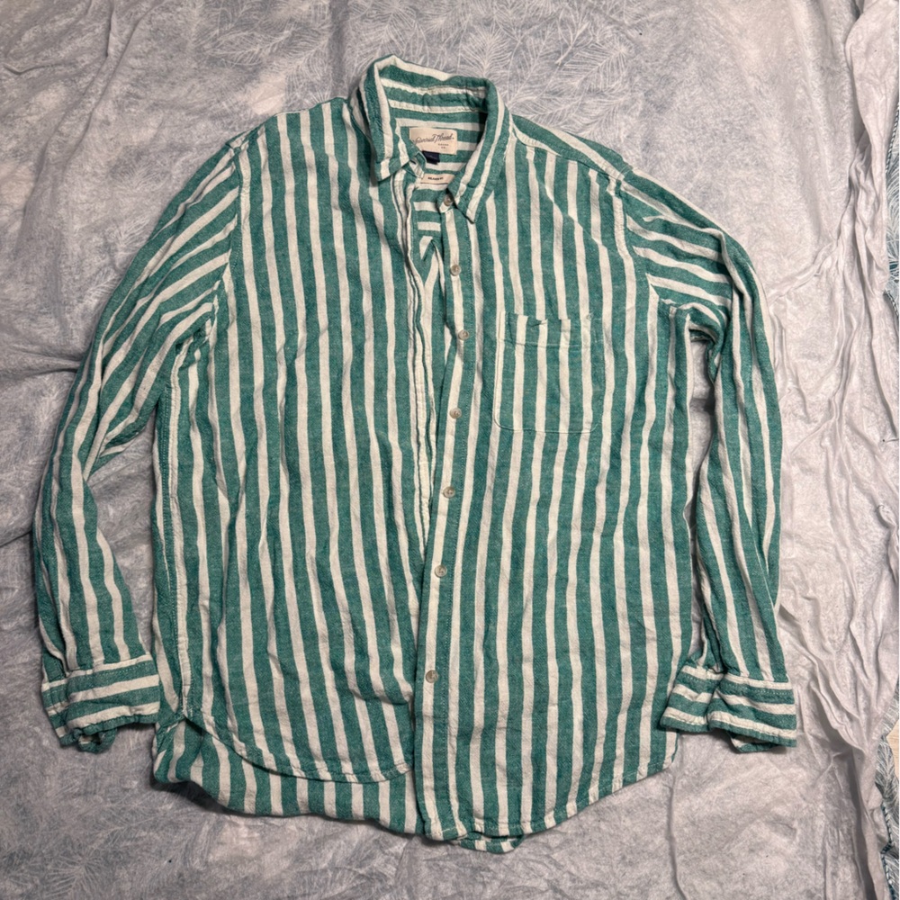 Universal Thread Teal and White Striped Shirt
